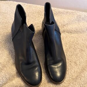 Cole Haan soft leather black ankle boots.